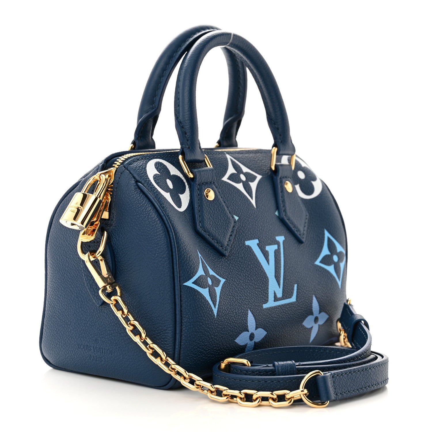 Louis Vuitton Empreinte Monogram Giant Speedy Bandouliere 20 Degrade Blue 3 of 9