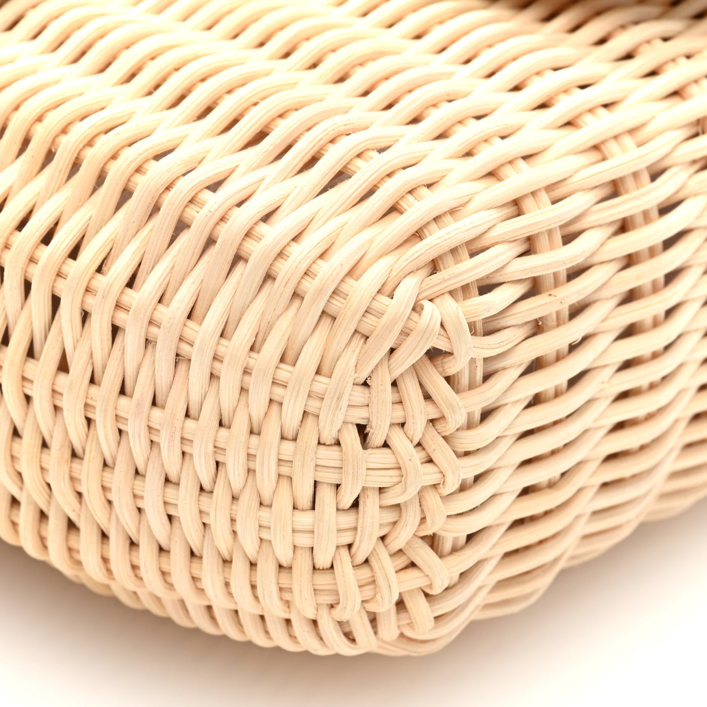 Wicker Calfskin Vlogo Small Loco Shoulder Bag Natural Ivory