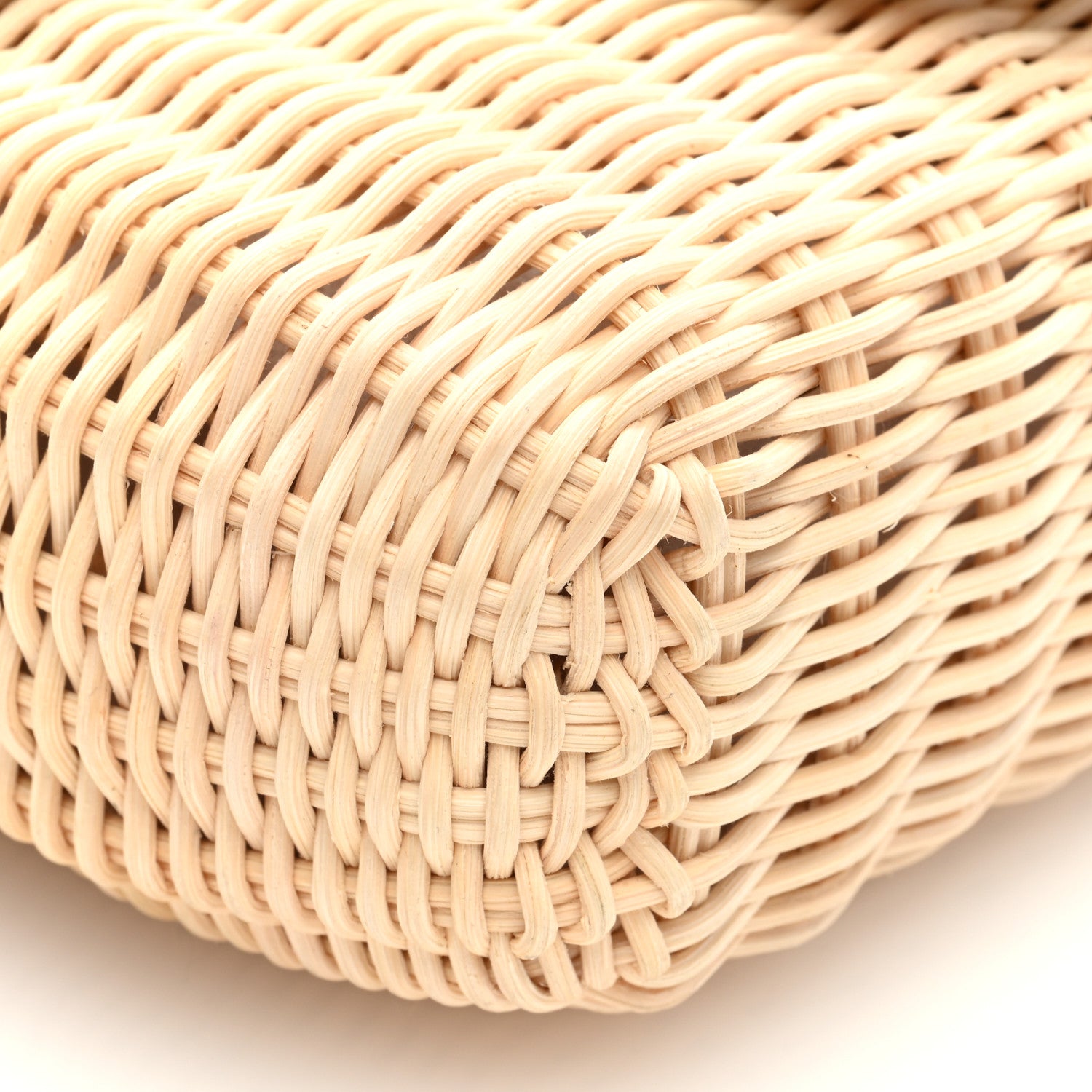 Valentino Garavani Wicker Calfskin Vlogo Small Loco Shoulder Bag Natural Ivory 8 of 10