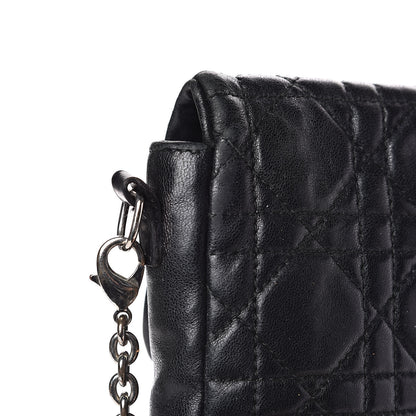 Christian Dior Lambskin Cannage New Lock Pouch Black 14 of 17
