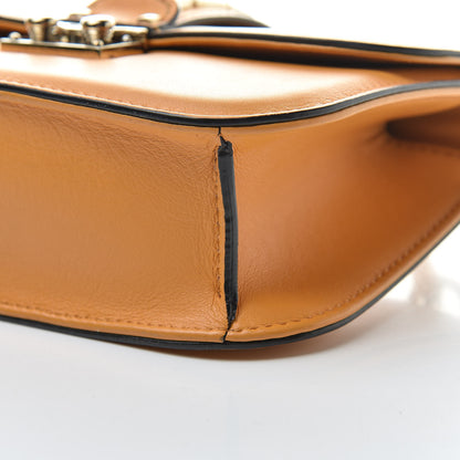 Valentino Garavani Vitello Small Glam Lock Rockstud Flap Mandarin Sorbet 9 of 10