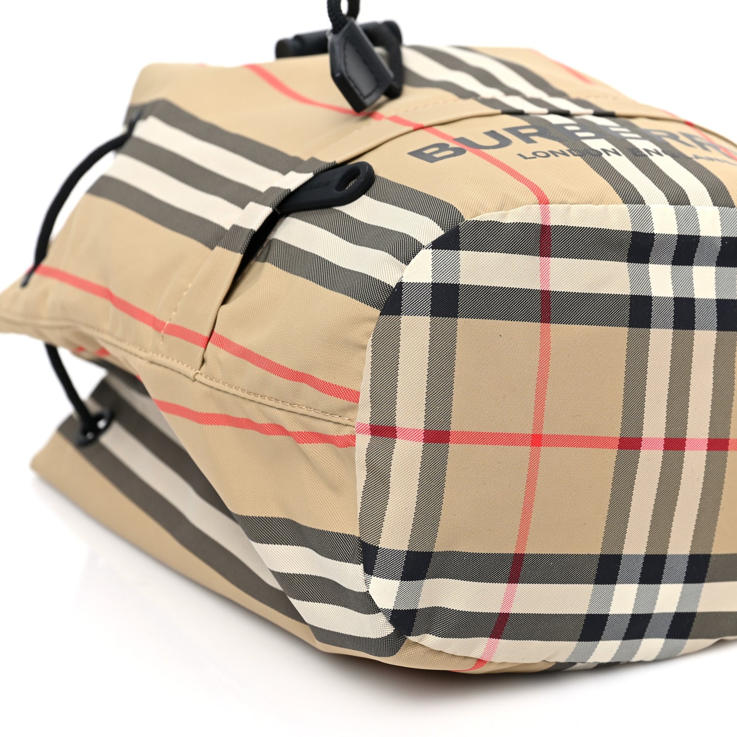 Econyl Icon Stripe Phoebe Drawcord Pouch Archive Beige
