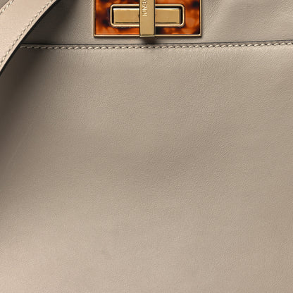 Fendi Vitello Seta Plexiglass Tortoise Medium Peekaboo Iconic Satchel Tortora 9 of 13
