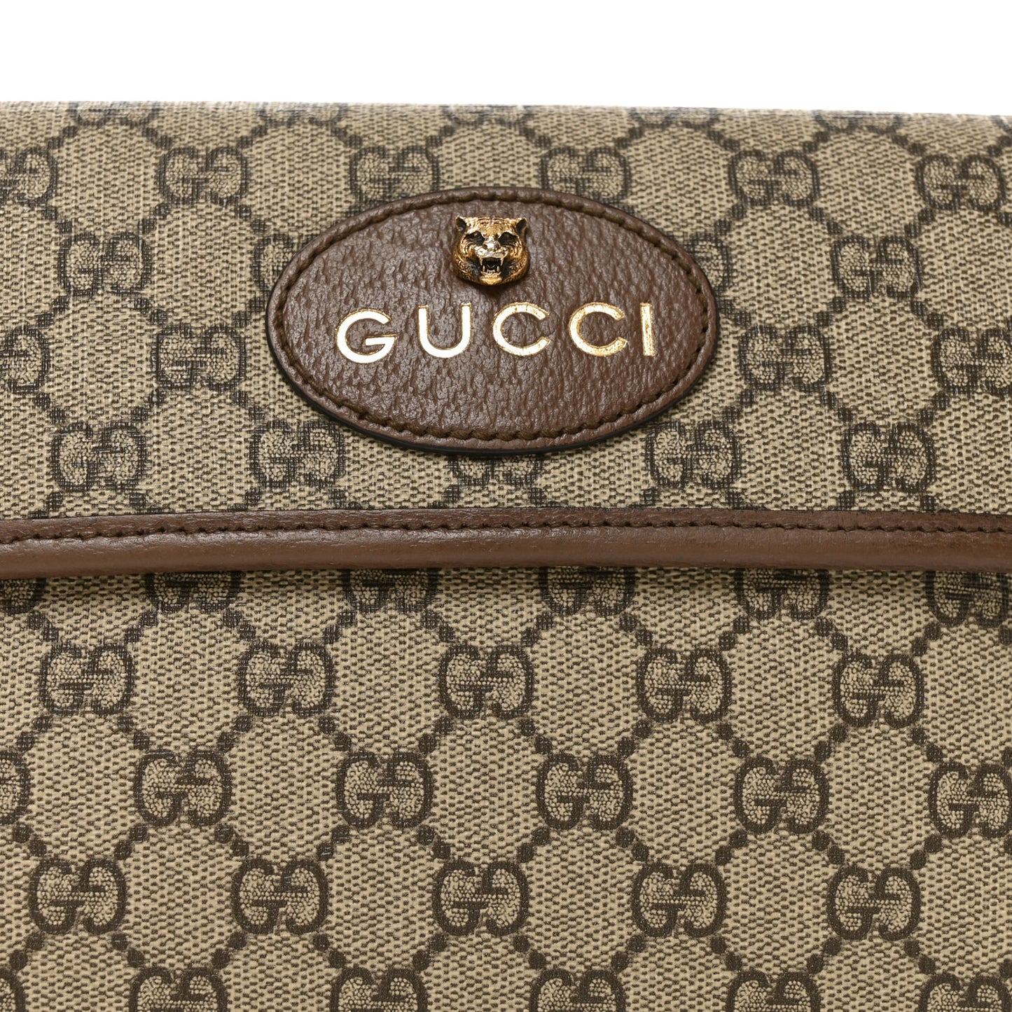 GG Supreme Monogram Neo Vintage Web Belt Bag Brown