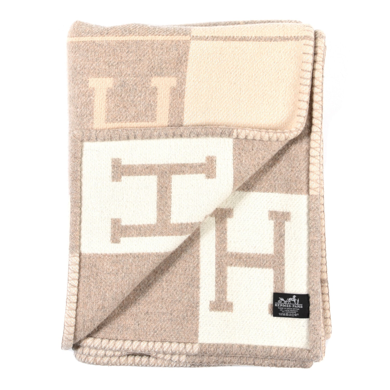 Hermes Wool Cashmere Avalon III Blanket Coco Camomille 2 of 3