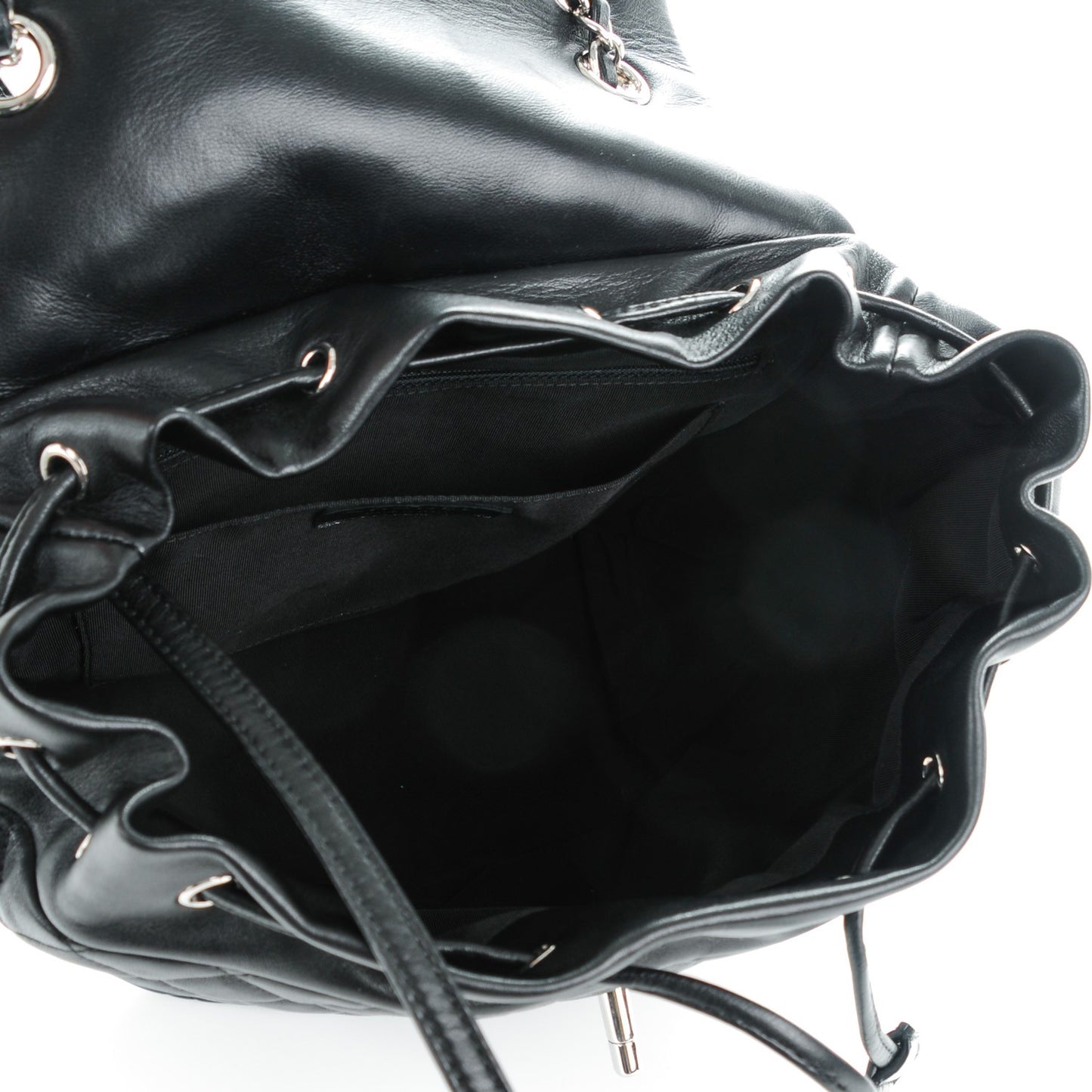 Lambskin Quilted Large Urban Spirit Backpack Black