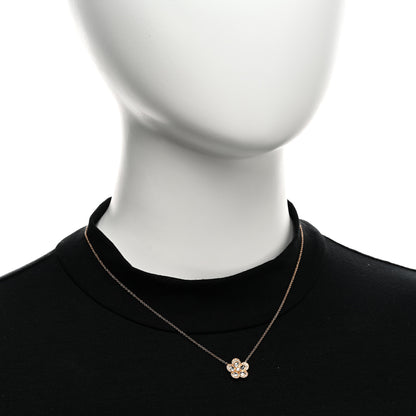 Tiffany 18K Rose Gold Diamond Small Enchant Garden Rose Cut Flower Pendant Necklace 2 of 4
