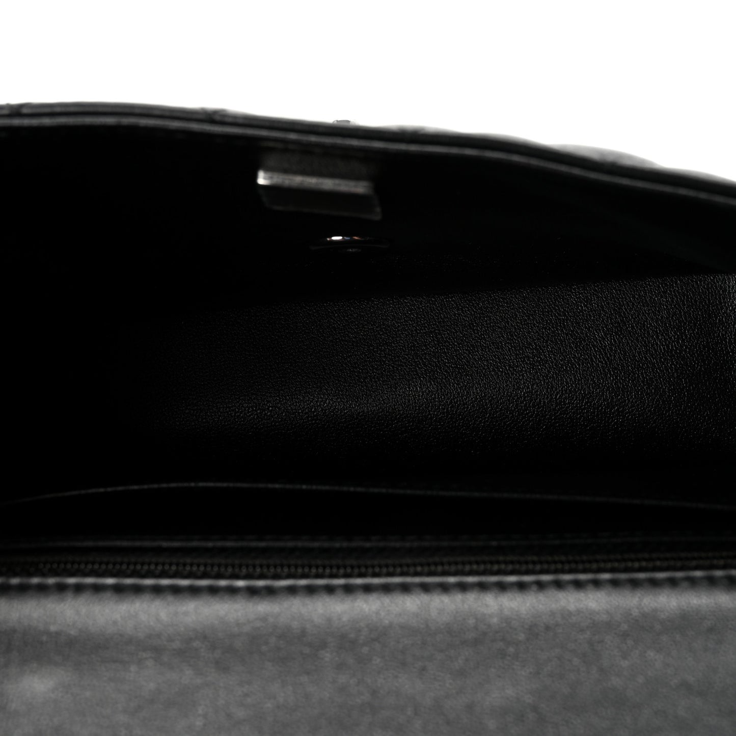 Lambskin Quilted Mini Rectangular Flap Black