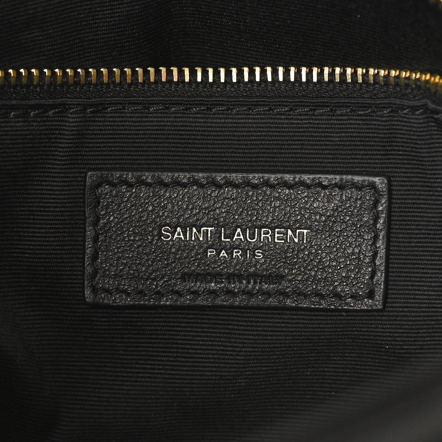 Lambskin Quilted Tri-Metal Small Loulou Puffer Monogram Chain Satchel Black