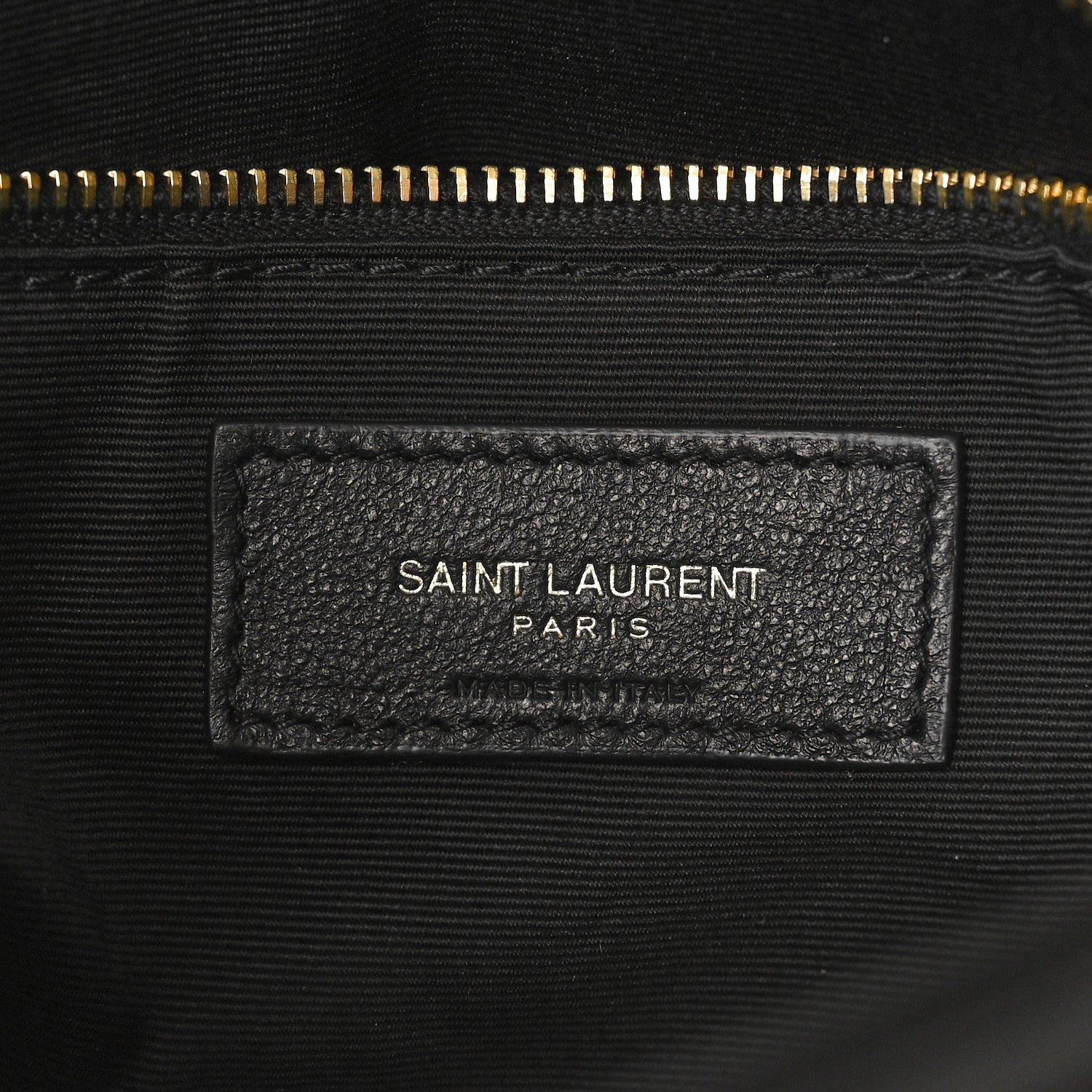 Saint Laurent Lambskin Quilted Tri-Metal Small Loulou Puffer Monogram Chain Satchel Black 6 of 12