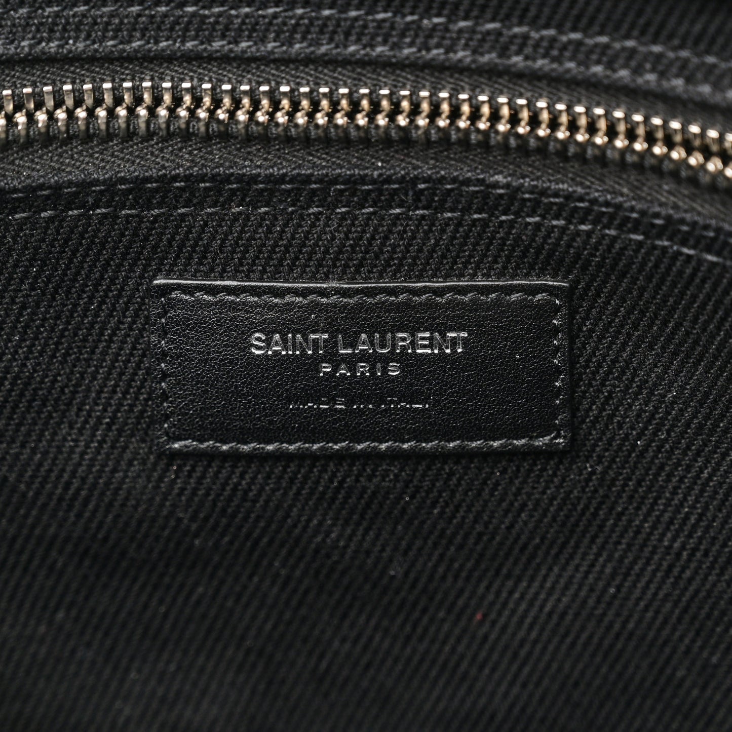 Linen Calfskin Rive Gauche Tote Black