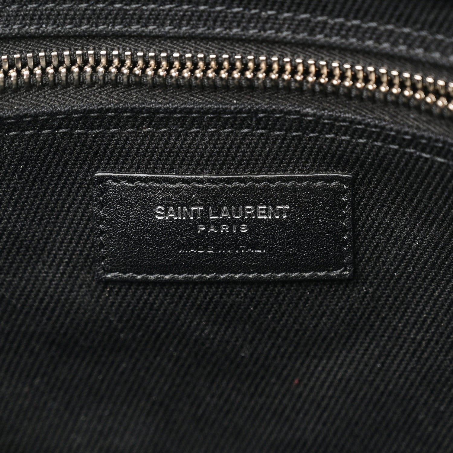 Saint Laurent Linen Calfskin Rive Gauche Tote Black 6 of 11