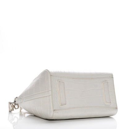 Givenchy Calfskin Crocodile Embossed Small Antigona White 4 of 15