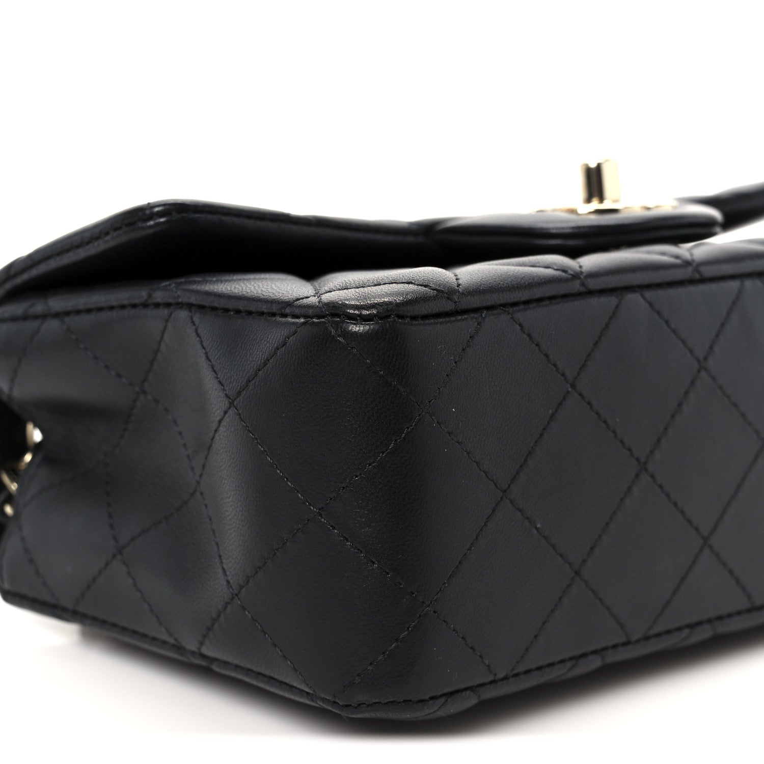 Chanel Lambskin Quilted Mini Rectangular Flap Black 10 of 11