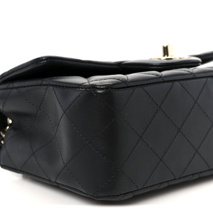 Chanel Lambskin Quilted Mini Rectangular Flap Black 10 of 11
