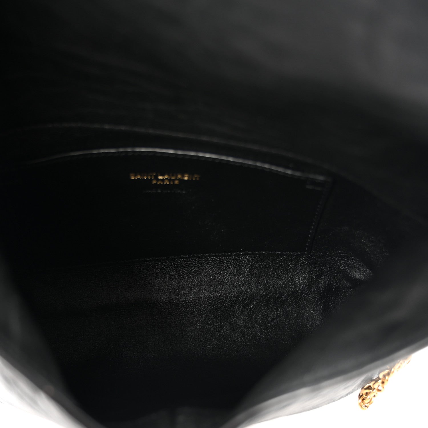 Saint Laurent Supple Lambskin Small Cassandre Chain Pouch Black 5 of 10