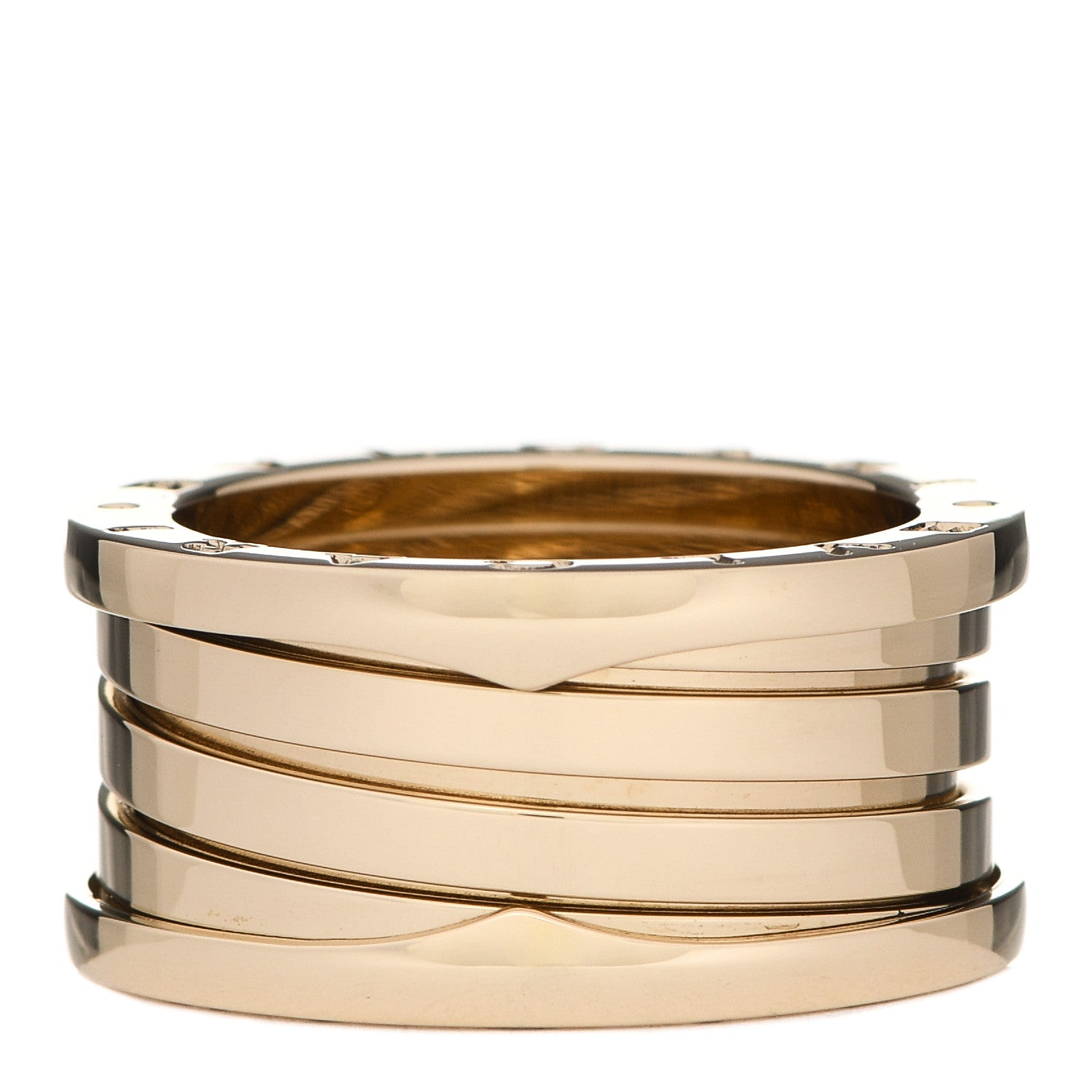 Bulgari 18K Yellow Gold B.Zero1 Four-Band Ring 57 8 1 of 7