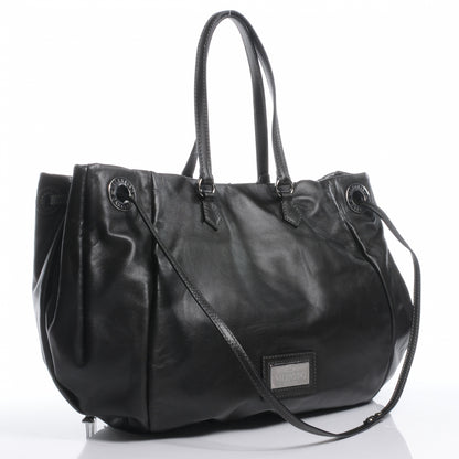 Valentino Garavani Leather Sequin Chain Glam Tote Black 3 of 7
