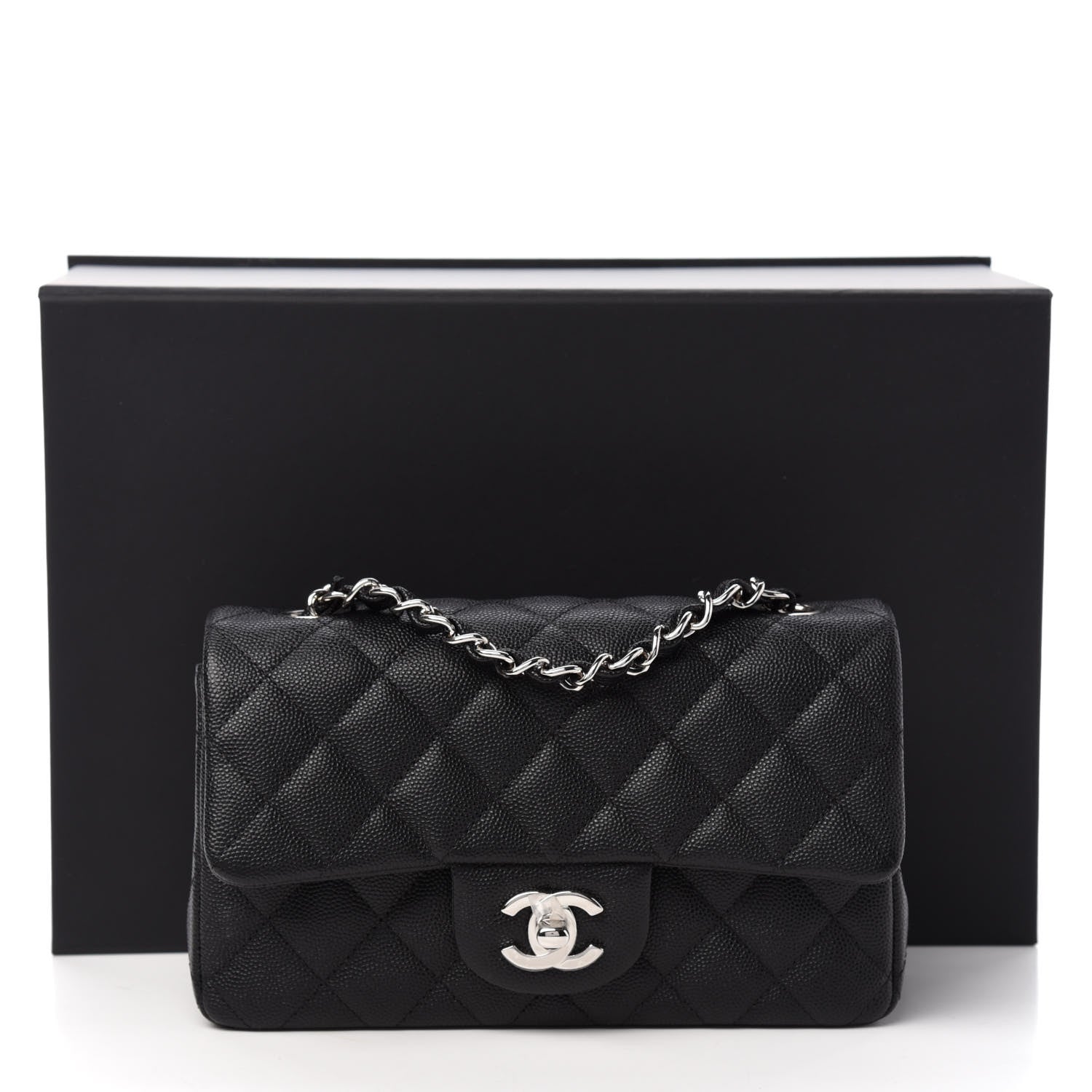 Chanel Caviar Quilted Mini Rectangular Flap Black 11 of 11