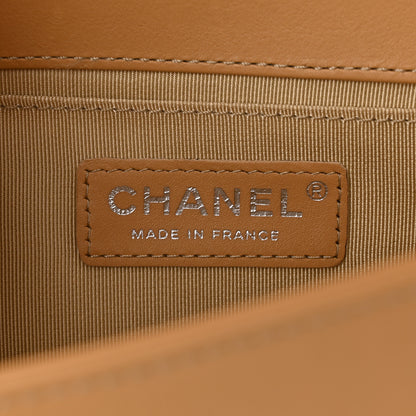 Chanel Calfskin Chevron Quilted Medium Boy Flap Beige 6 of 11