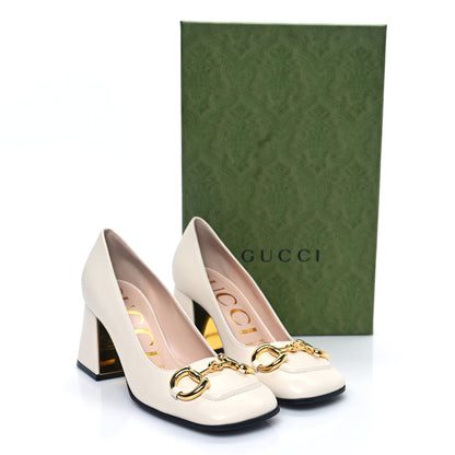 Gucci Malaga Kid Horsebit 75mm Pumps 35 Mystic White 10 of 10