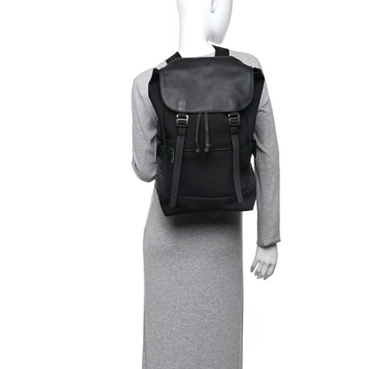 Bottega Veneta Canvas Calfskin Intrecciato Sassolungo Backpack Black 2 of 9
