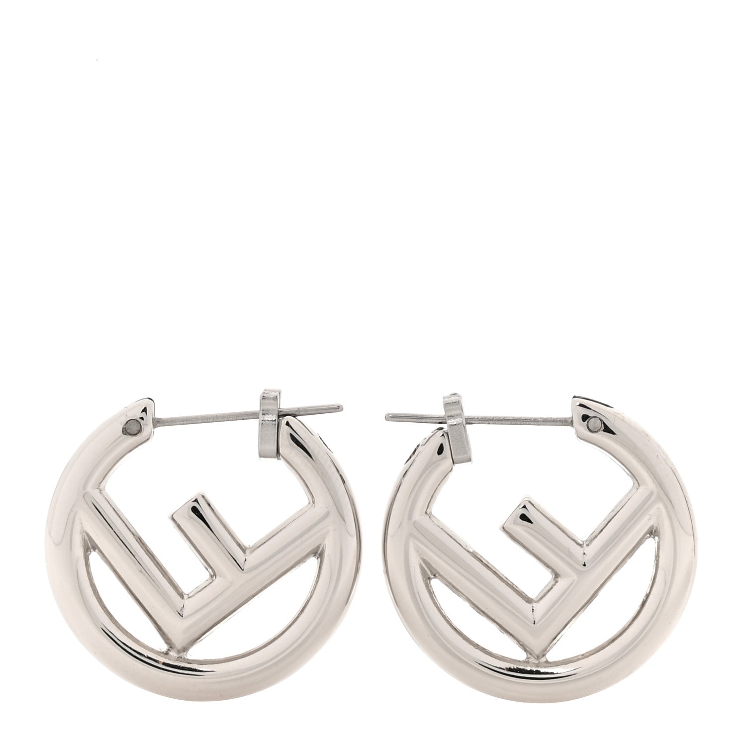 Fendi Metal F is Fendi Hoop Earrings Silver 1 of 4
