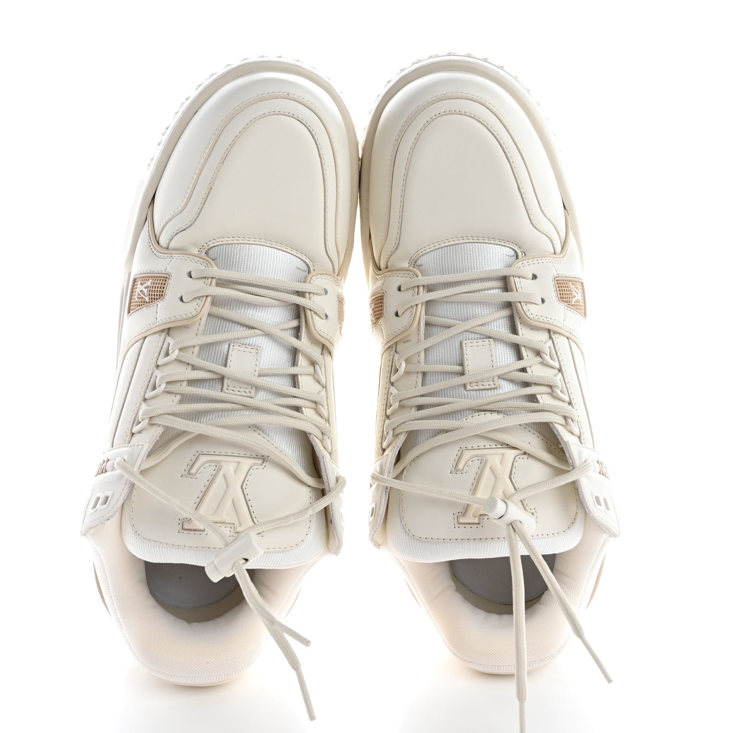 Calfskin Mens LV Trainer Maxi Sneakers 11 White