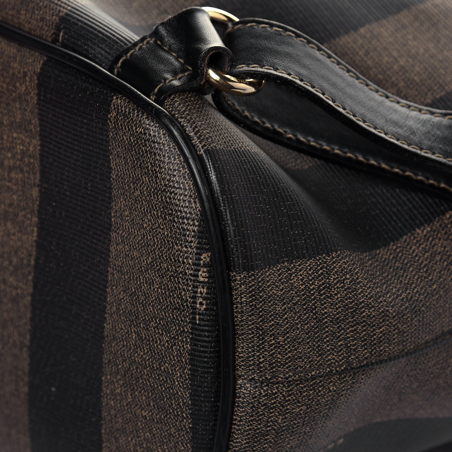 Fendi Coated Canvas Pequin Drawstring Backpack Tobacco 11 of 15