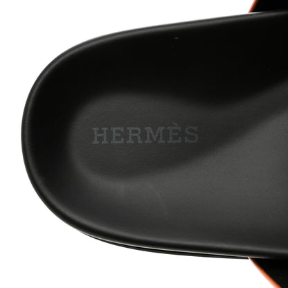 Hermes Suede Goatskin Womens Chypre Sandals 37 Rose Bois De Santal Rouge De Turin 6 of 9