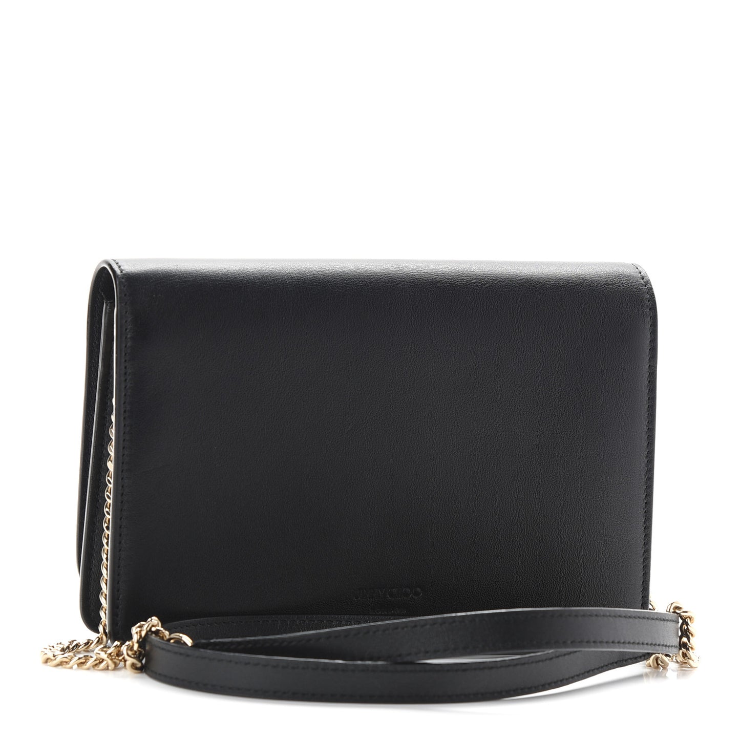 Calfskin Palace Wallet On Chain Black