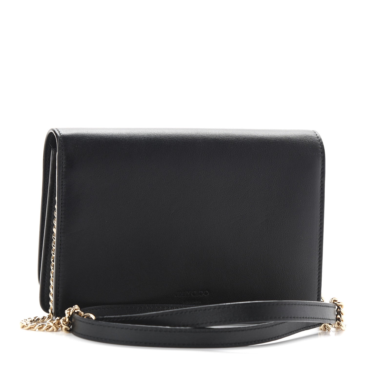 Jimmy Choo Calfskin Palace Wallet On Chain Black 3 of 8