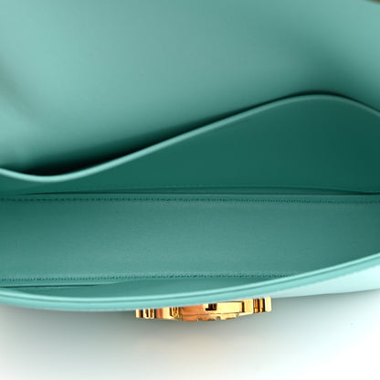 Celine Shiny Calfskin Triomphe Shoulder Bag Turquoise 5 of 11