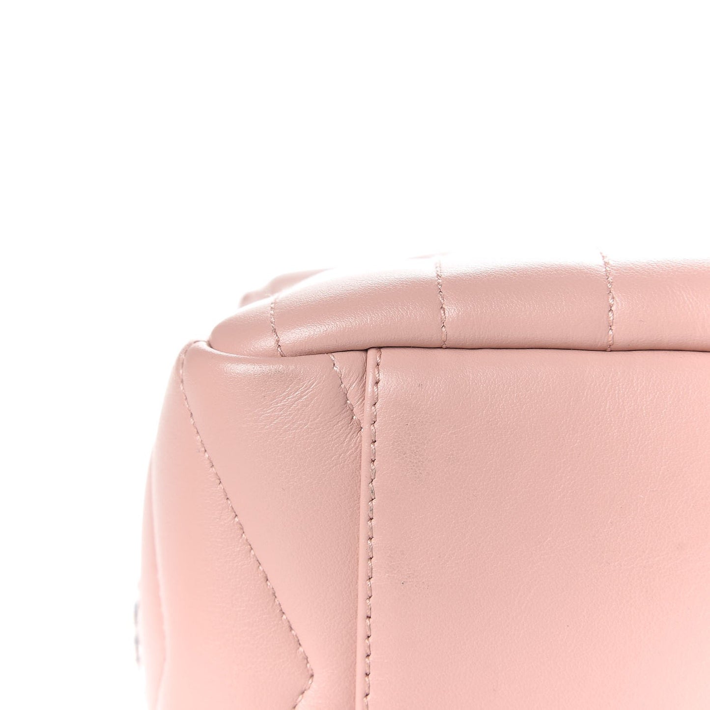 Calfskin Y Quilted Monogram Small Loulou Bowling Bag Pale Pink