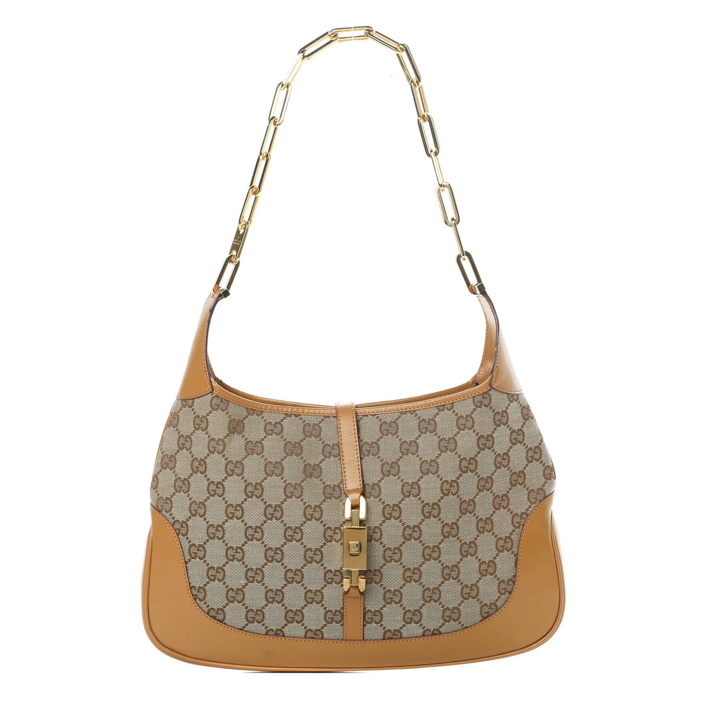 Monogram Jackie O Chain Hobo Tan