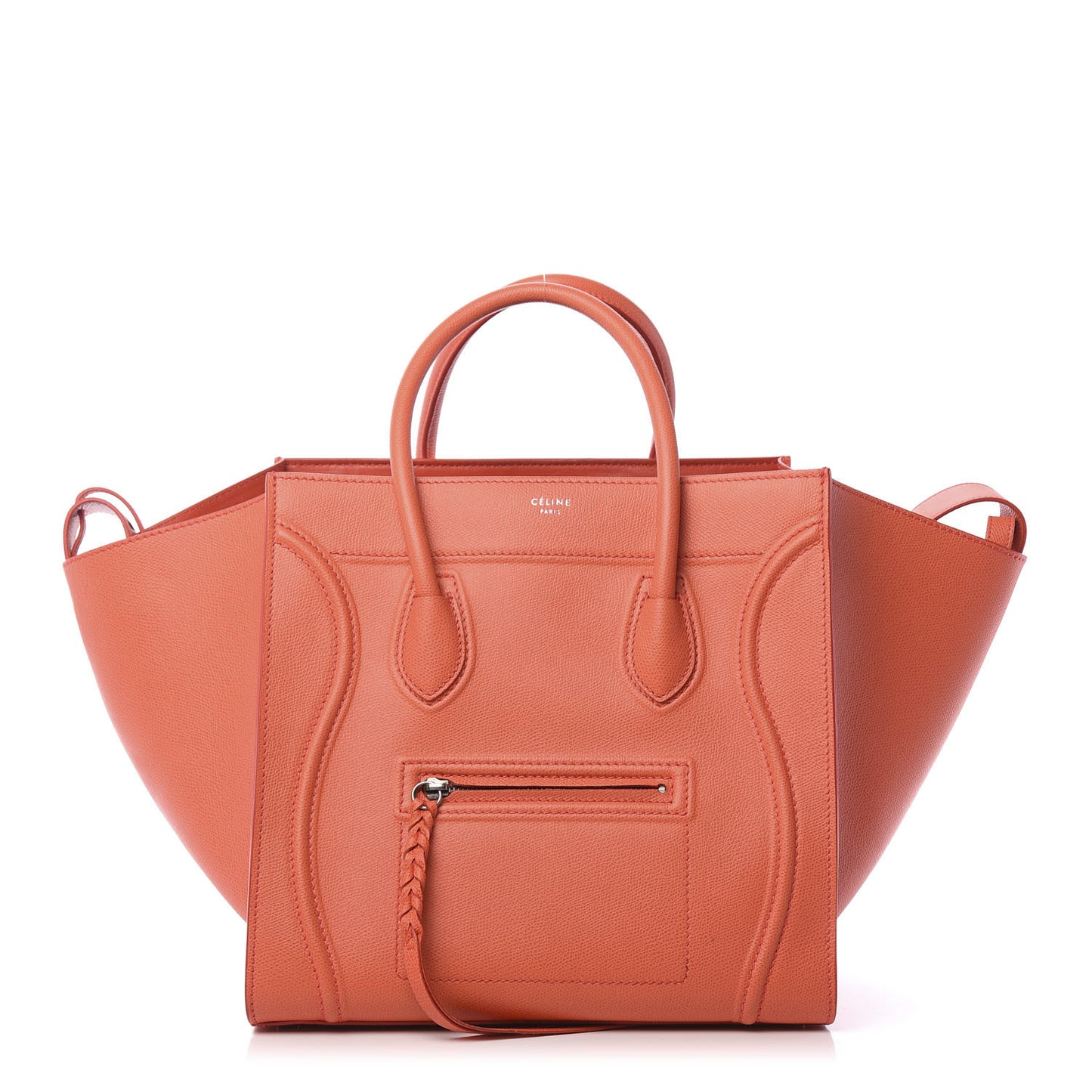 Grained Calfskin Medium Phantom Luggage Coral