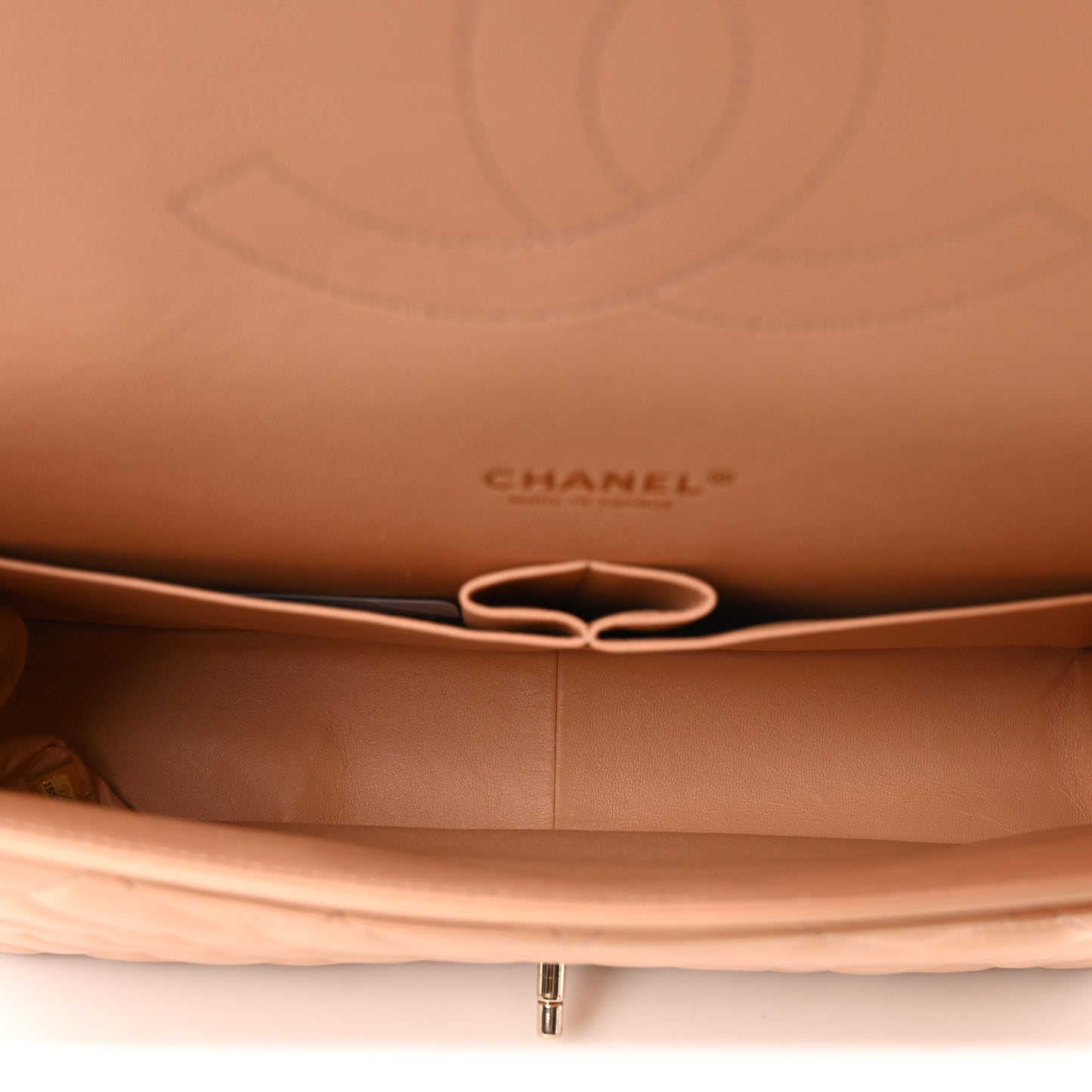 Lambskin Quilted Maxi Double Flap Light Pink