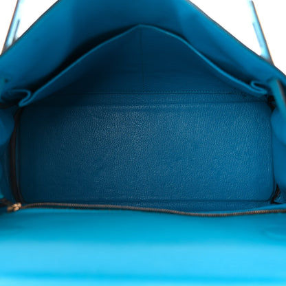 Hermes Evercolor Kelly Retourne 28 Bleu Zanzibar 5 of 17
