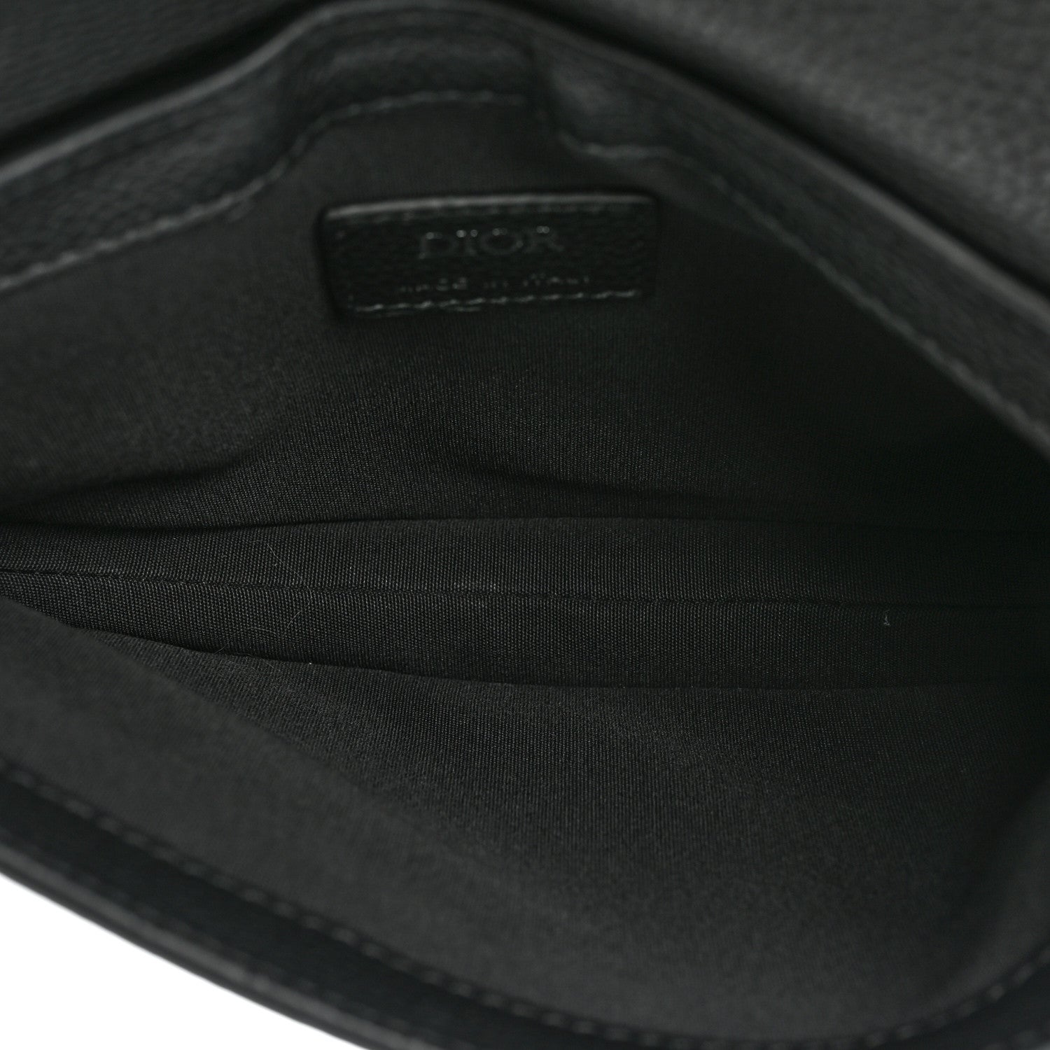 Christian Dior Grained Calfskin Saddle Messenger Bag Black 5 of 10