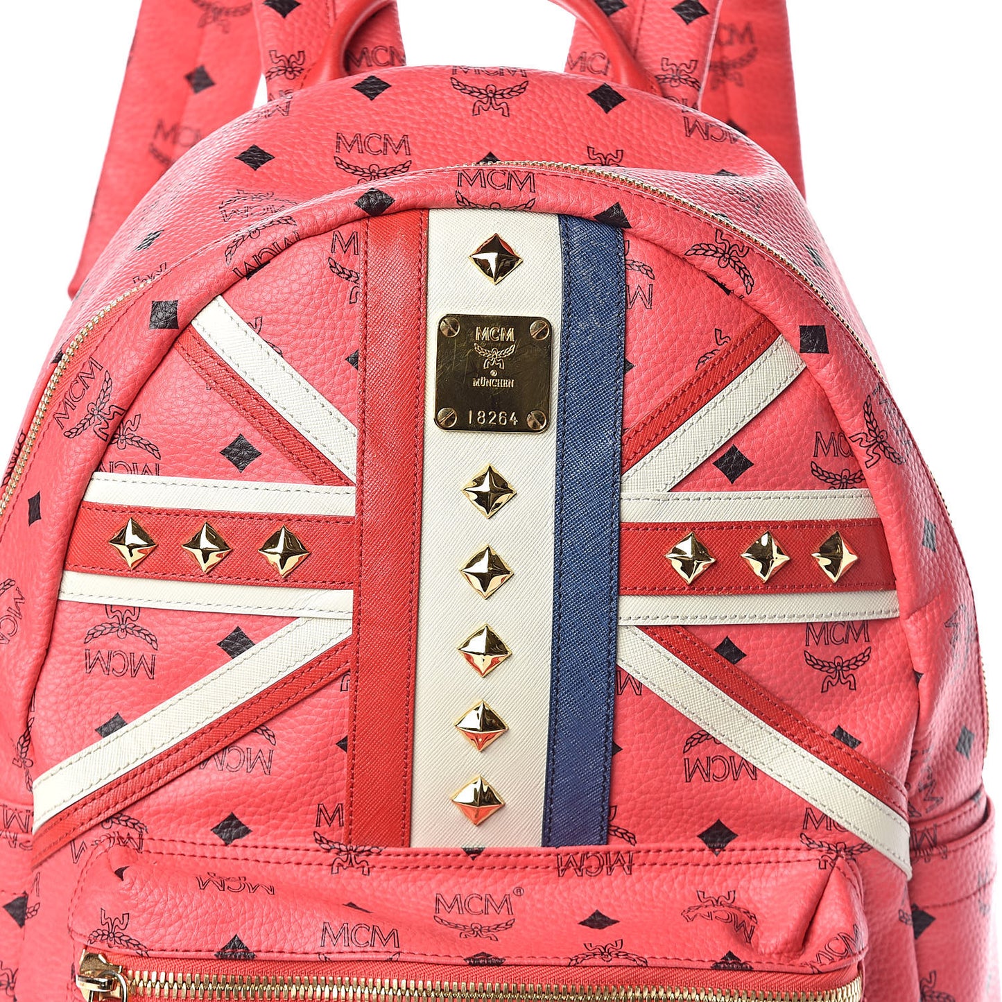 Visetos Studded Medium Stark London Olympic Backpack Corail
