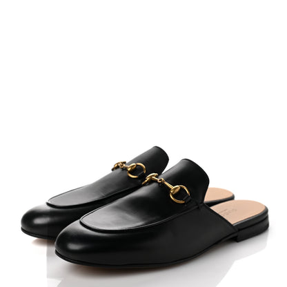 Gucci Calfskin Womens Princetown Slippers 37.5 Black 3 of 9