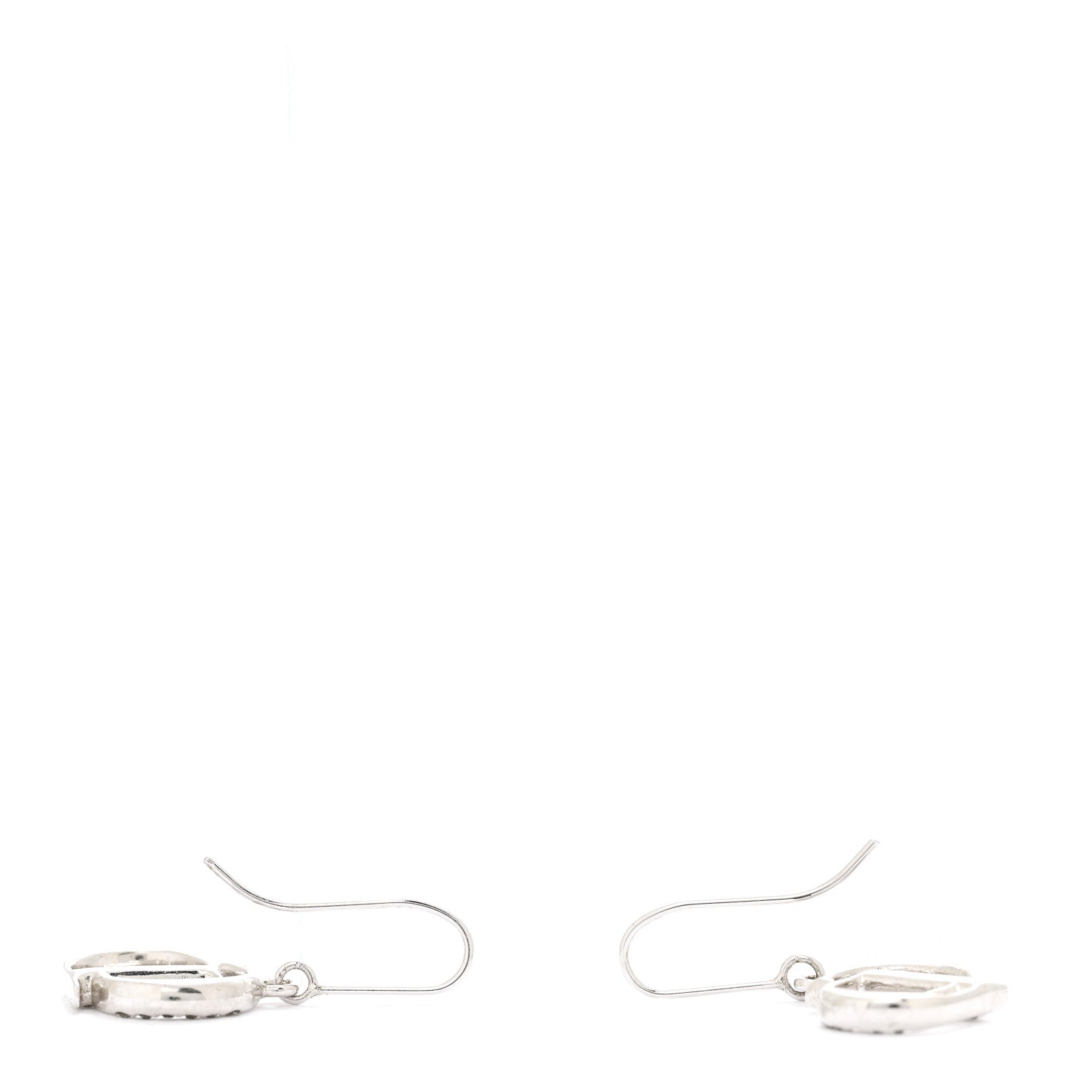 Christian Dior Crystal CD Drop Earrings Silver 3 of 3
