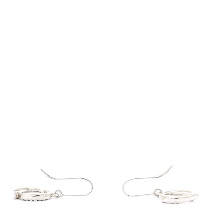 Christian Dior Crystal CD Drop Earrings Silver 3 of 3