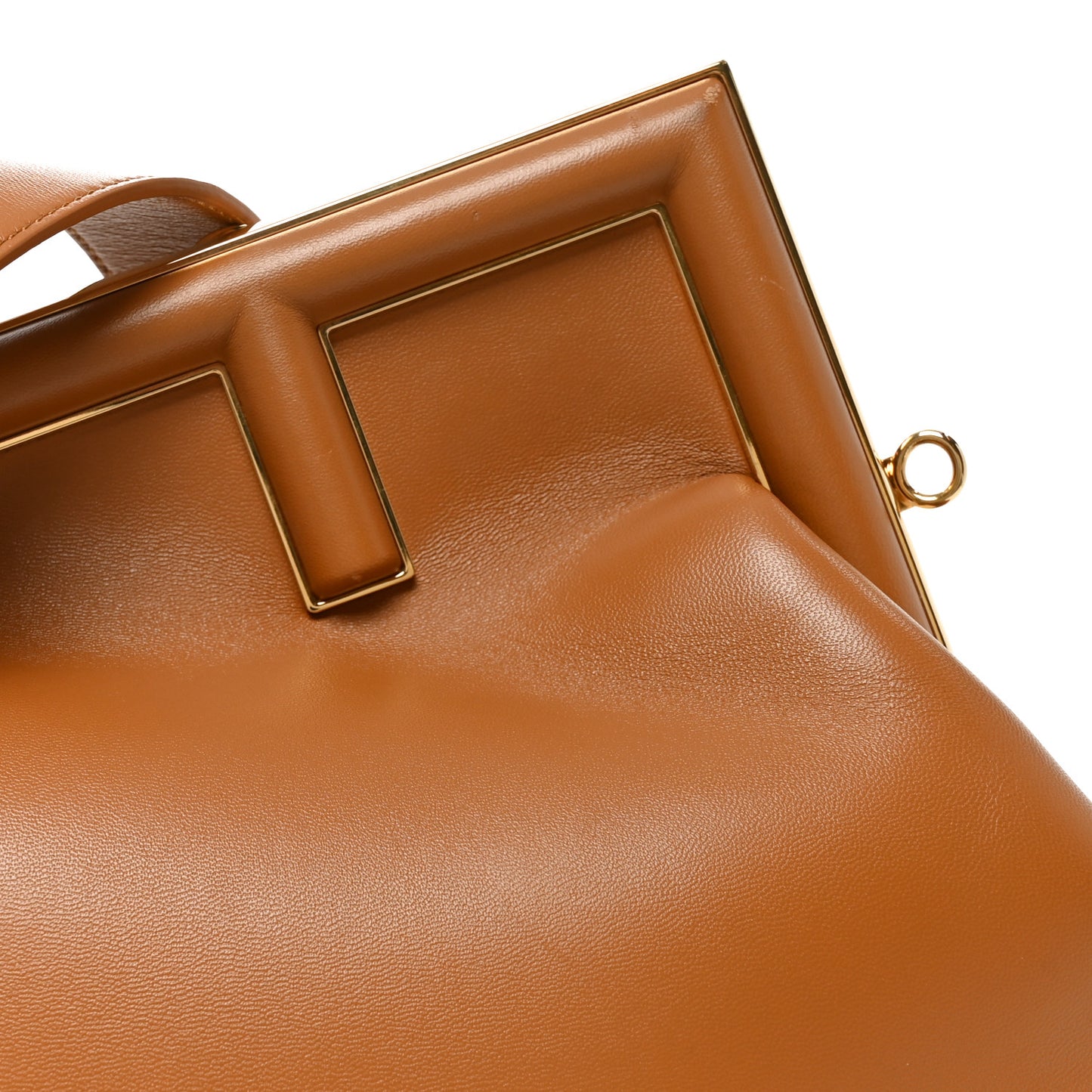 Shiny Nappa Medium Fendi First Caramello