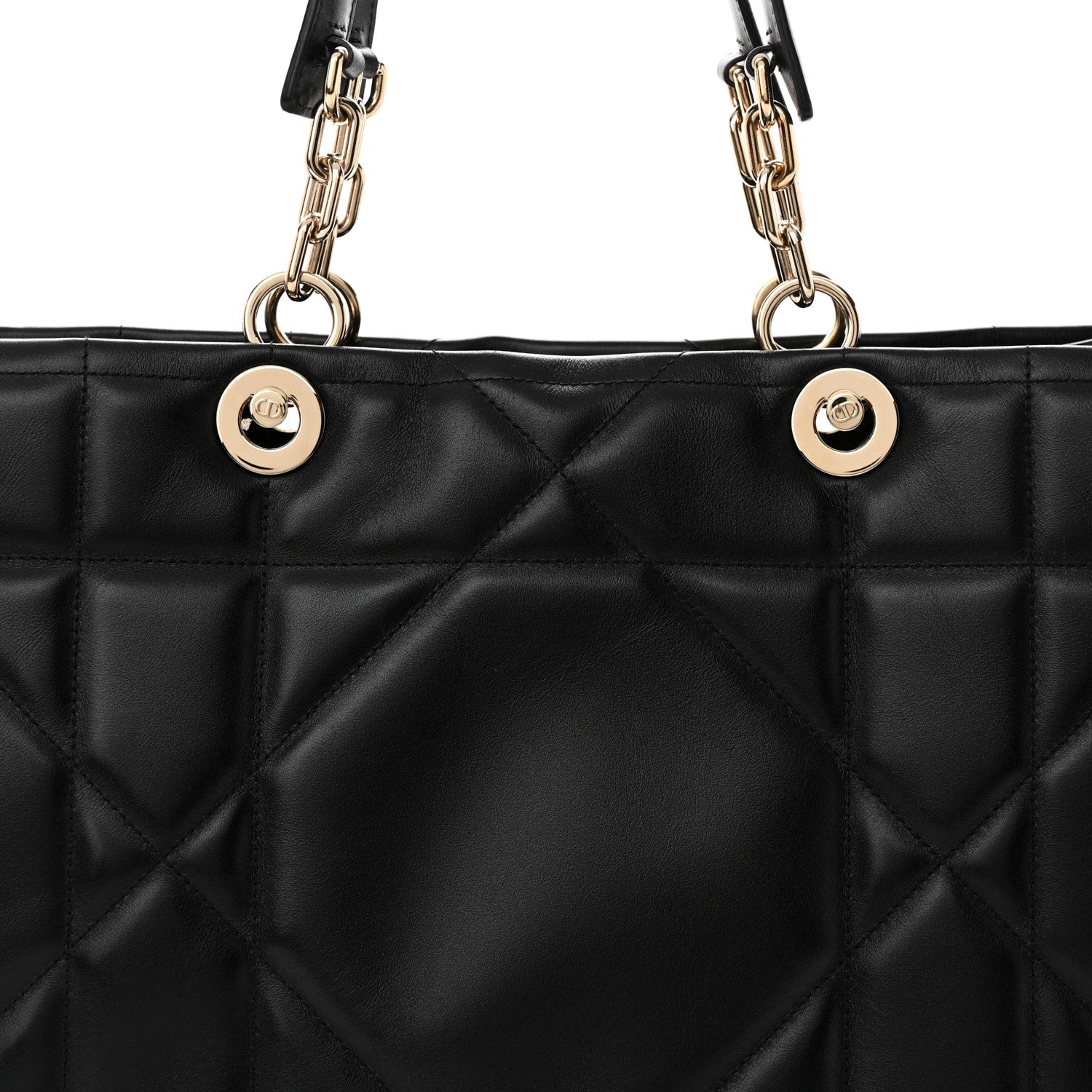 Christian Dior Calfskin Archicannage Medium Essential Tote Black 7 of 12