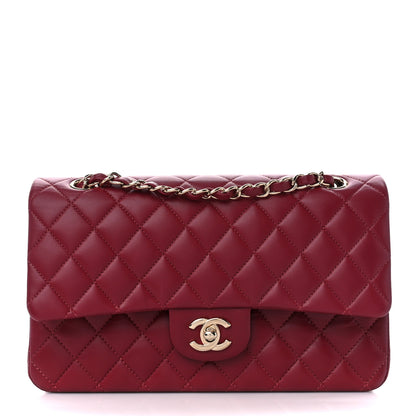 Chanel Lambskin Quilted Medium Double Flap Burgundy 1 of 12