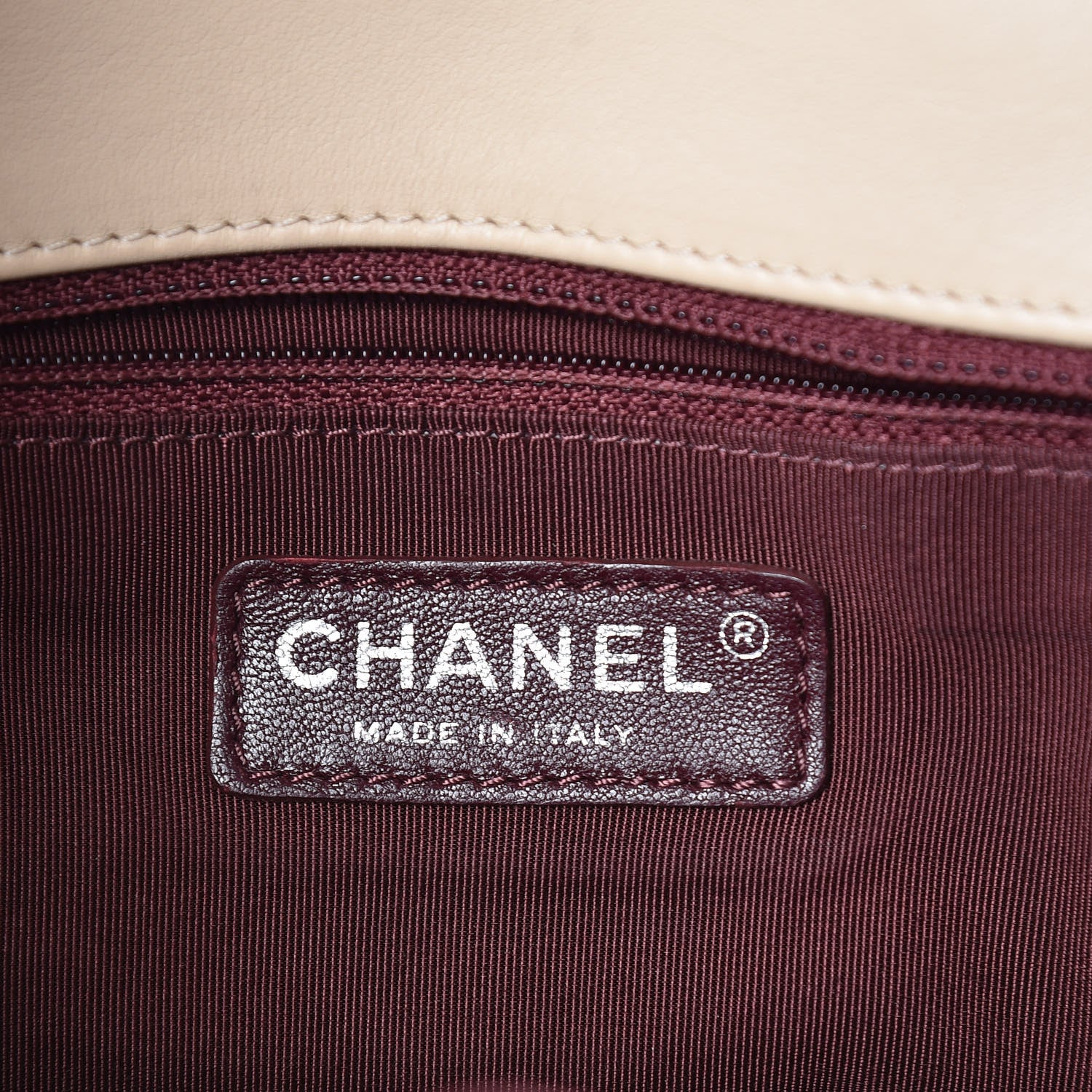 Chanel Calfskin Quilted Flap Beige Black 6 of 12