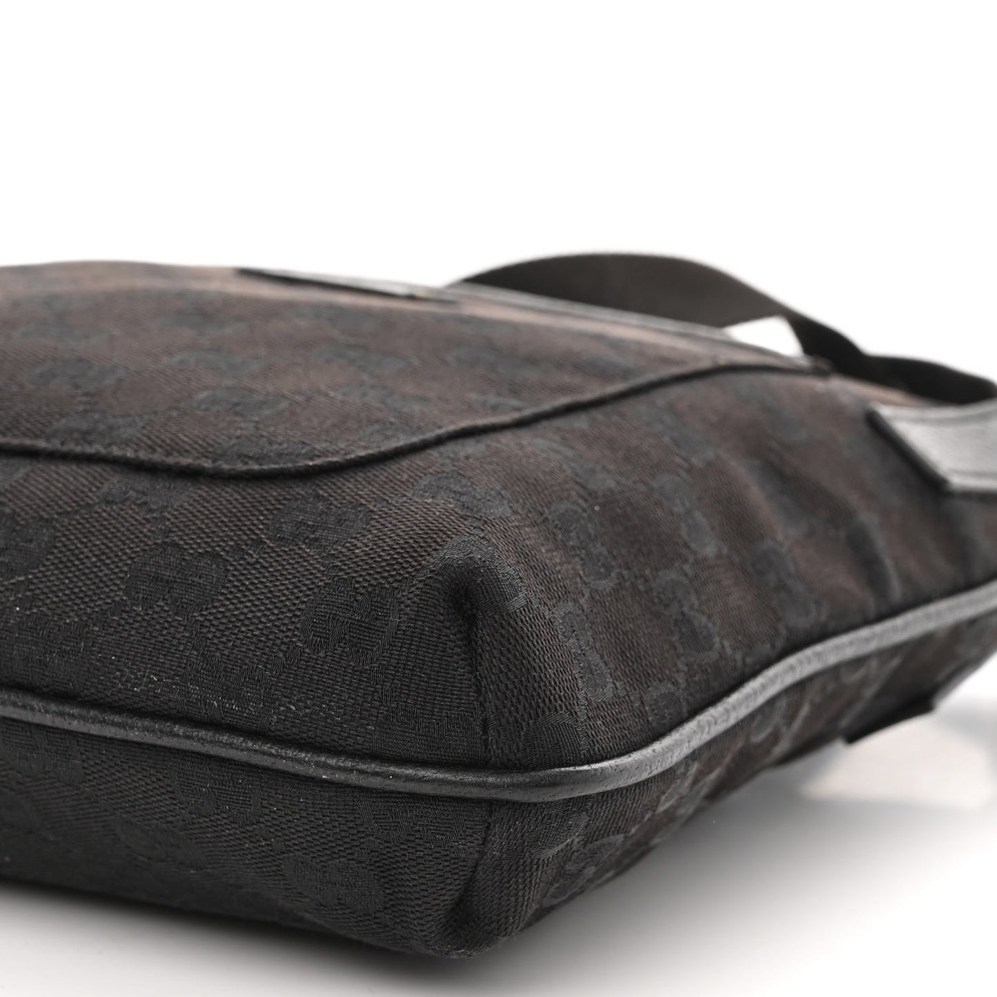 Monogram Flat Messenger Bag Black