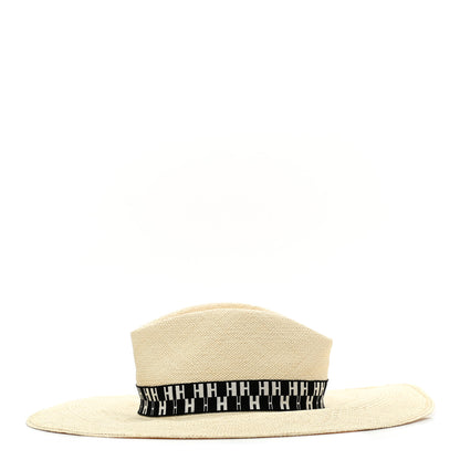 Hermes Straw Arizona Panama Brisa Hat 57 Naturel Ecru Black 4 of 9