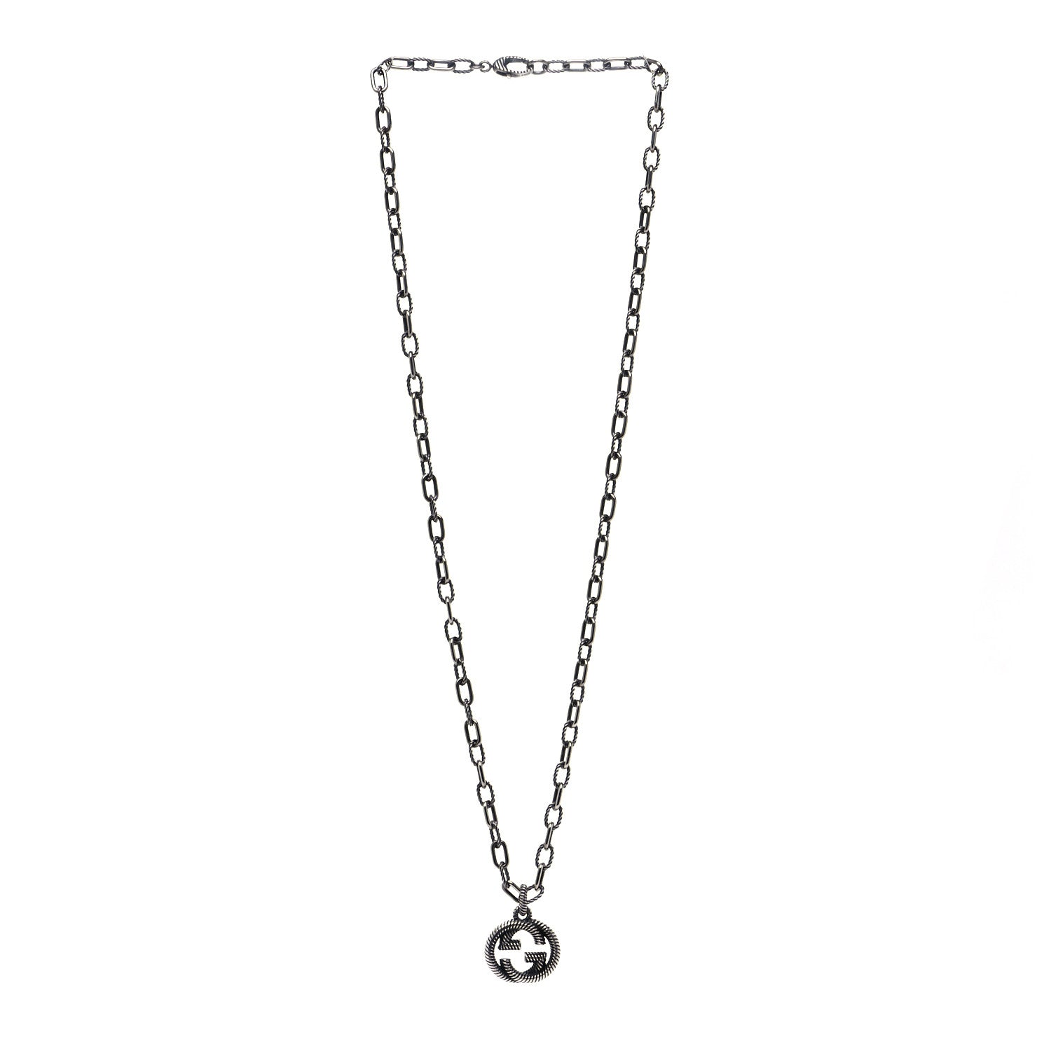 Gucci Sterling Silver Small Interlocking G Pendant Necklace 3 of 6
